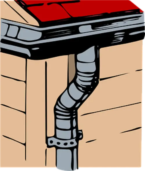 Clogged Roof Downspouts